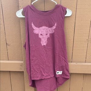 Under Armour Project RockMaroon Sleeveless Workout Tank